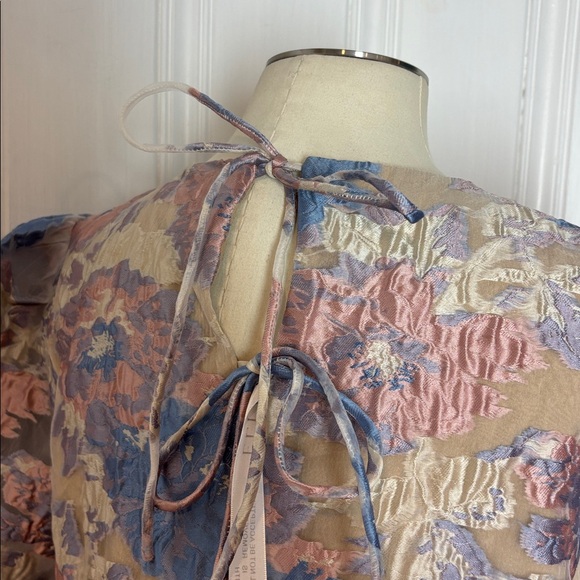 🌸 NWT Eliatt Floral Jacquard Babydoll Dress – XL 🌸 - Picture 8 of 14